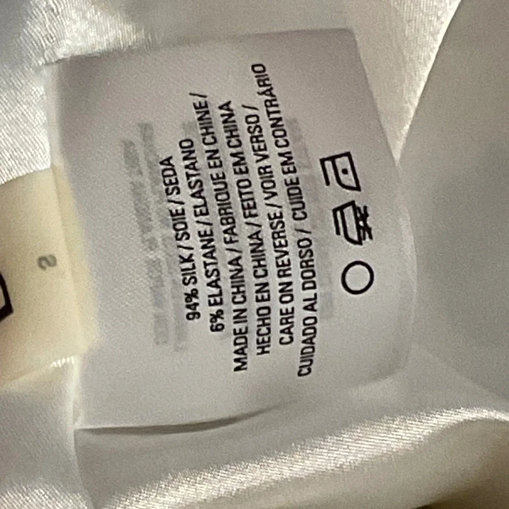 ELIE TAHARI Women's silk blouse top shirt black white cream cap sleeve Small - Picture 6 of 6